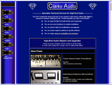 Tablet Screenshot of clarkeaudio.com